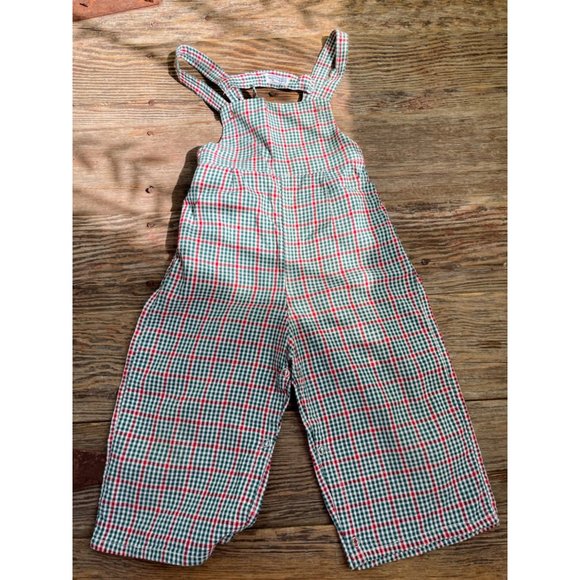 Vintage 1950s Toddler Gingham check Cotton Overalls Sears 2/3T? - Picture 12 of 13